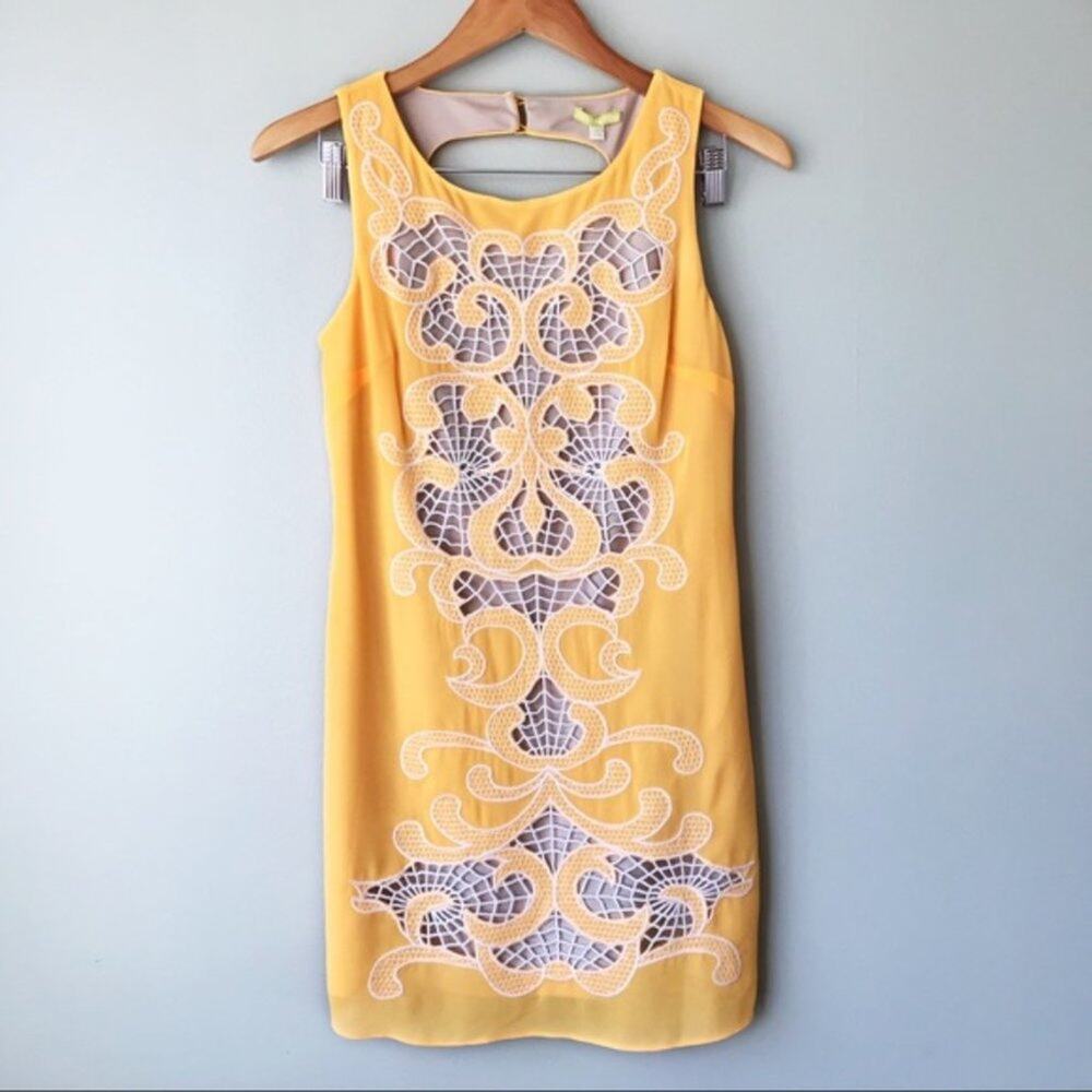 GIANNI BINI Yellow Evelyn Mini Dress NWT